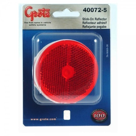 Reflector-2.5- Red-Round Stick-On- Pair,40072-5